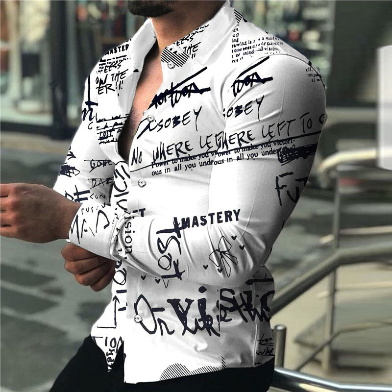 3D Printing Design - Camisa de Manga Larga para Hombre