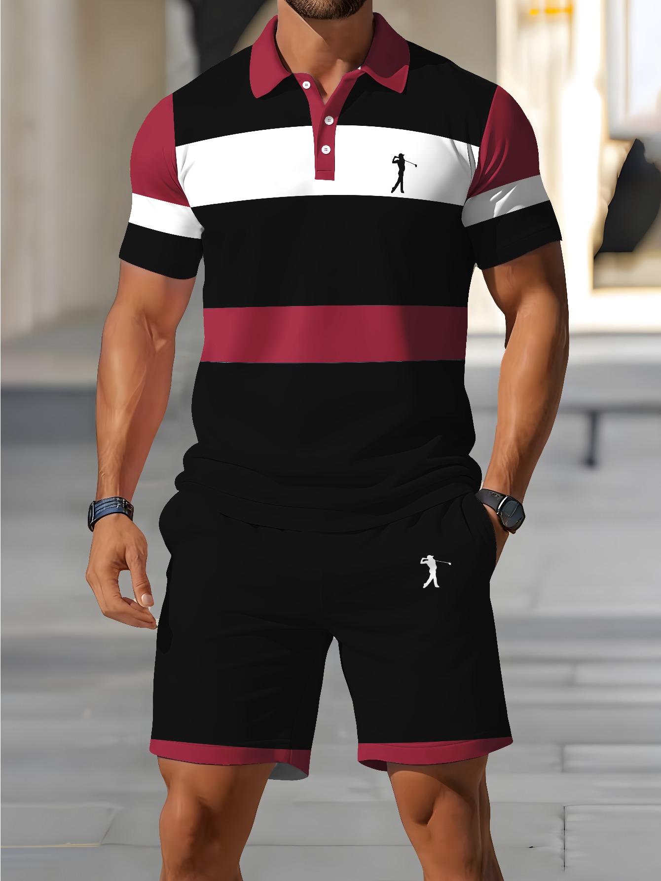 3D Printing Design - Conjunto de Polo para Hombre Verano